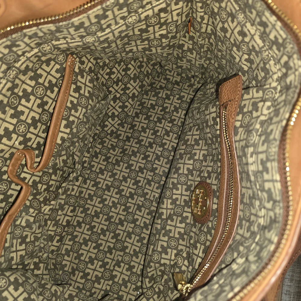 Tory Burch Brown Leather Tote Bag - Picture 9 of 11